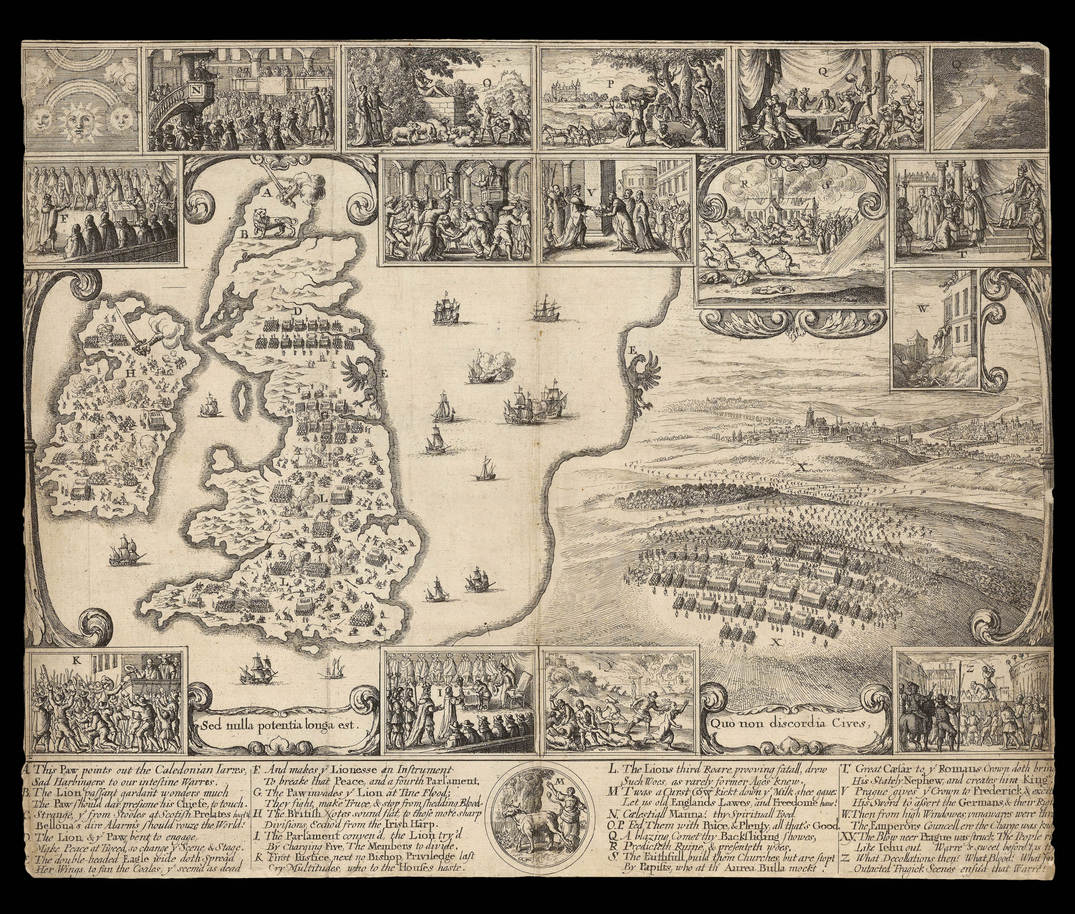 HOLLAR, [Wenceslaus] Sed nulla potentia longa est Quo non discordia Cives