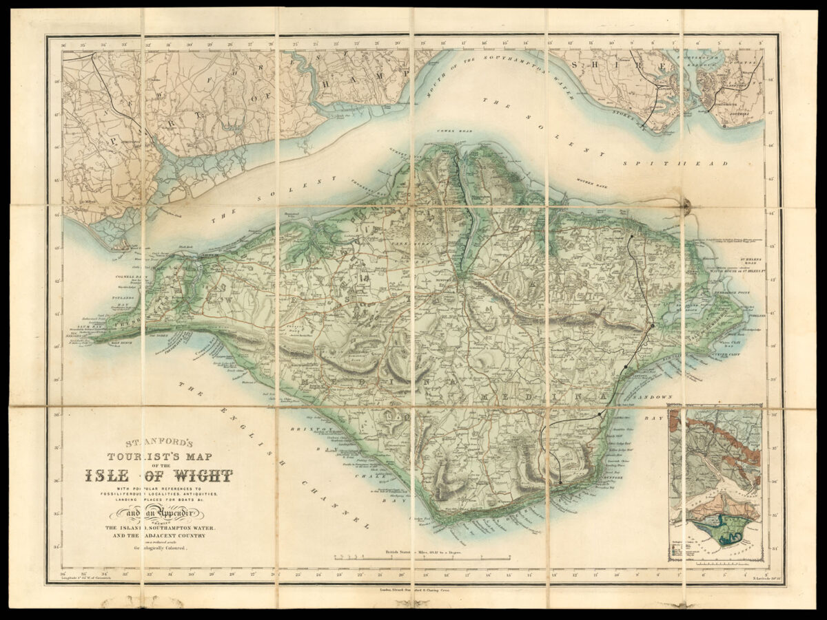 STANFORD, Edward Stanford's Tourist Map of the Isle of Wight