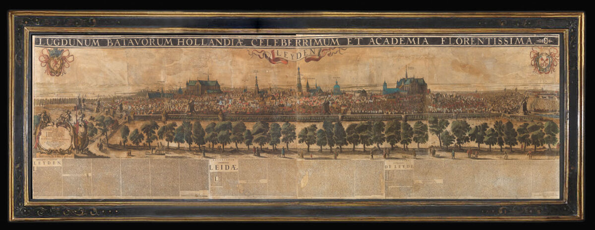 RIVET, Claude [Panorama of Leiden] Lugdunum Batavorum Hollandia Celeberrimum et Academia Florentissma.