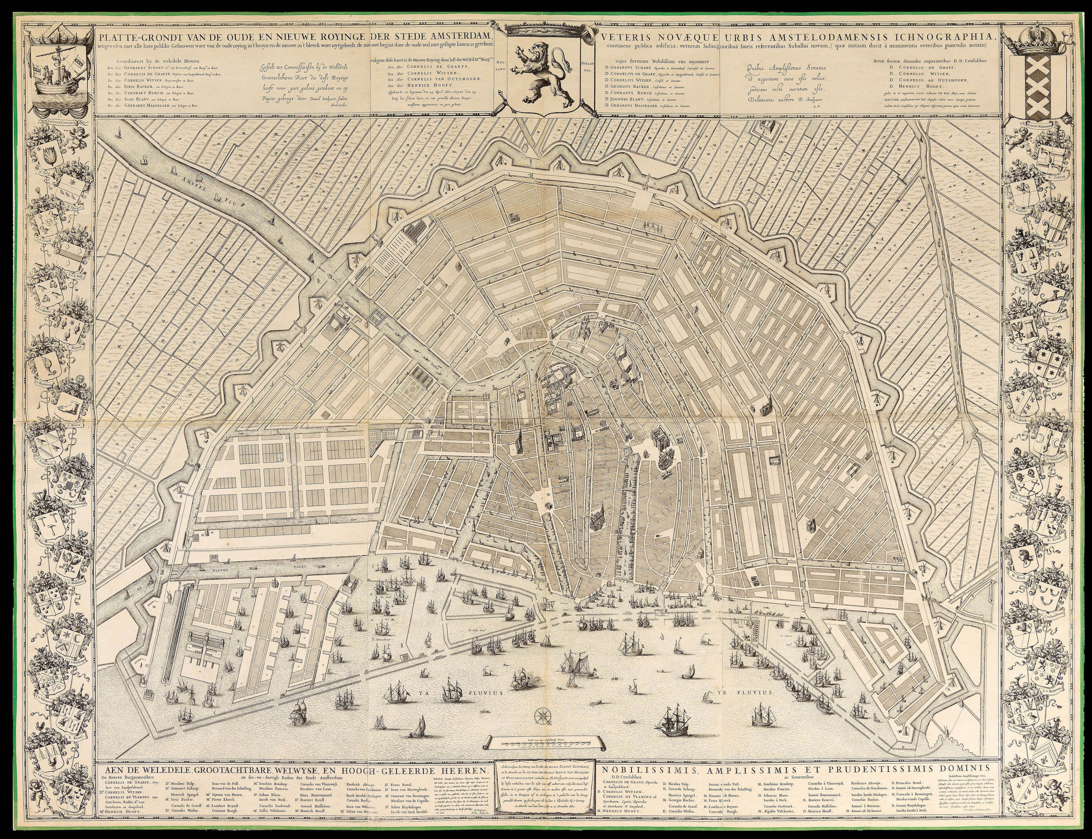 STALPAERT, Daniel Platte-Grondt van de Oude en Nieuwe Royinge der Stat Amsterdam.
