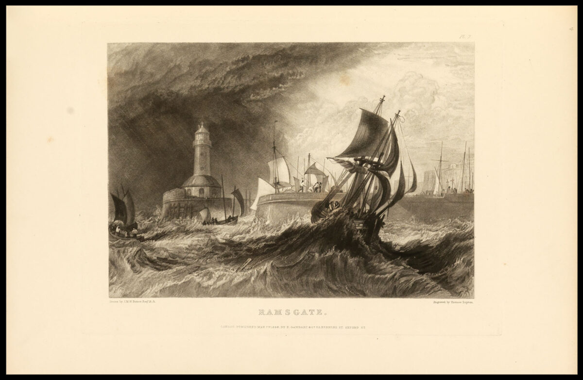 TURNER, J.M.W. and RUSKIN, John. (Engraved by T. Lupton after Turner). The Harbours of England.