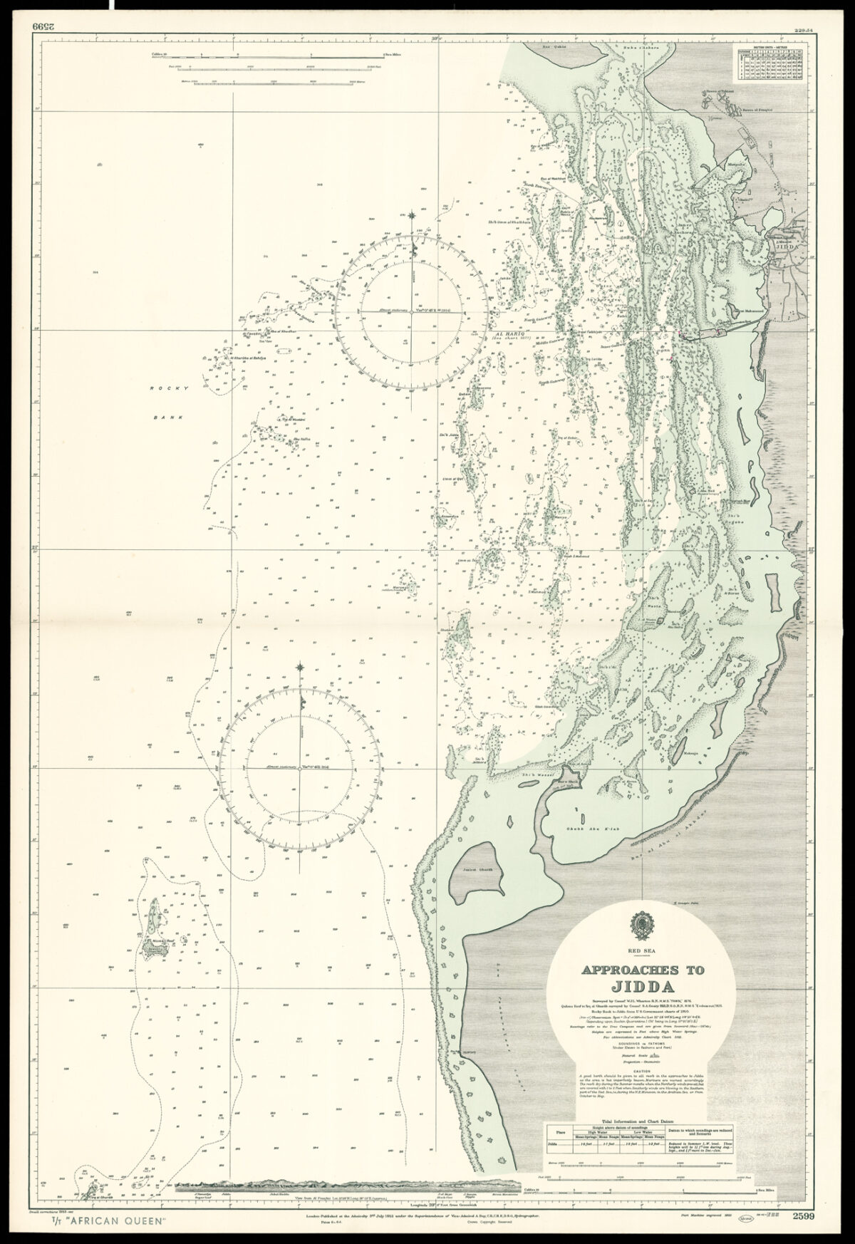 HYDROGRAPHIC OFFICE Red Sea, Saudi Arabia, Approaches to Jiddah