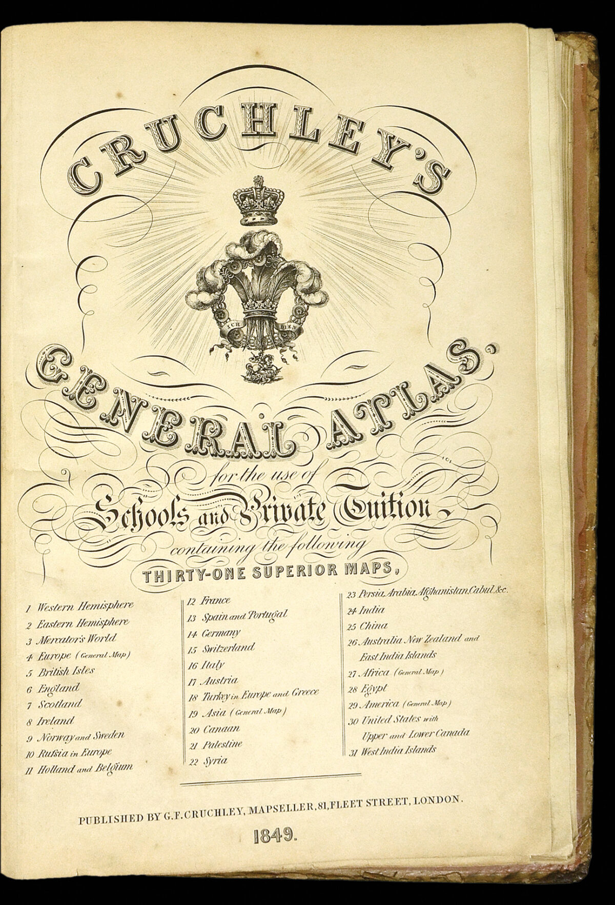 CRUCHLEY, George Frederick Cruchley's General Atlas