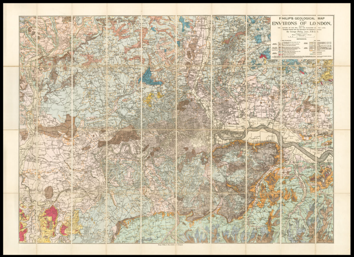 PHILIP Jnr., George Philip's Geological Map Environs of London,