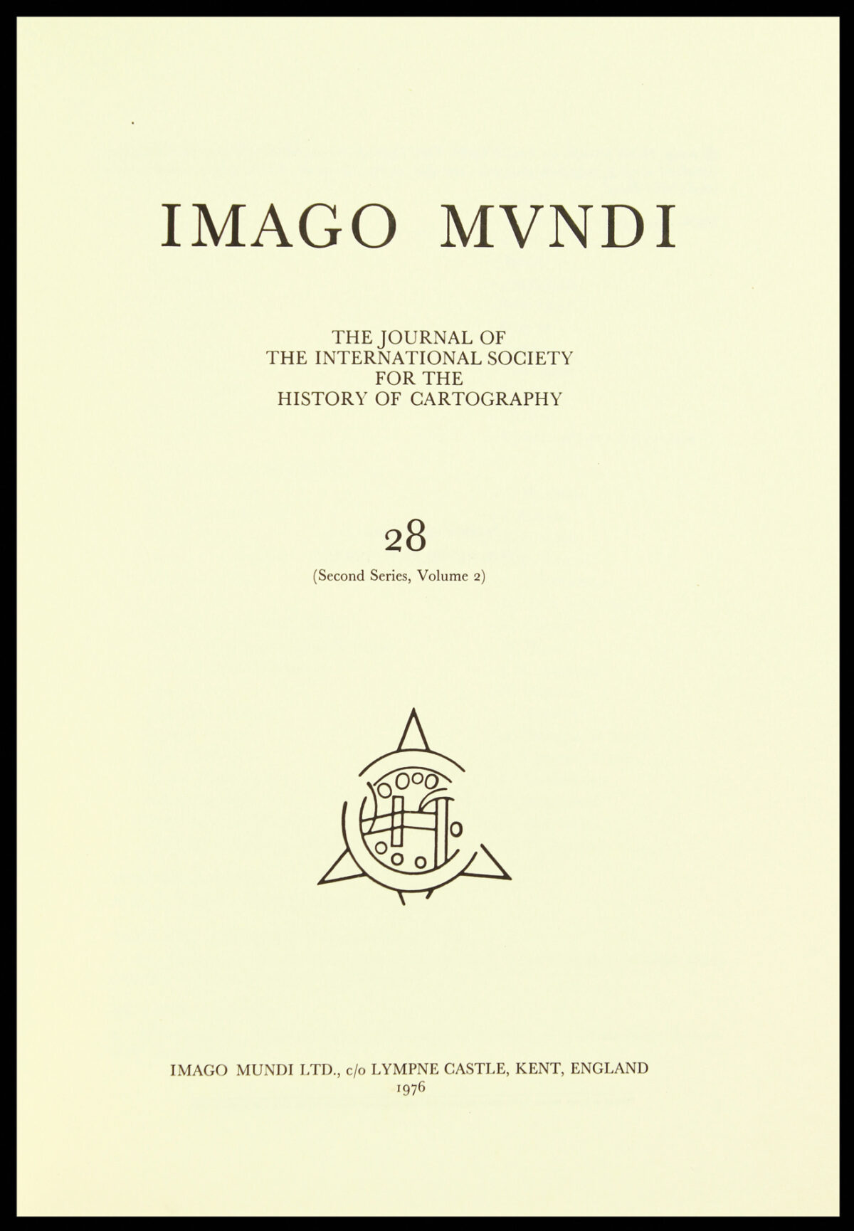 The Journal of the International Society for the History of Cartography Imago Mundi No. 28 (Second Series, Volume 2)