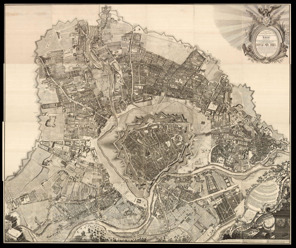 HUBER, Joseph Daniel von Scenographie, oder, Geometrisch perspect. Abbildung der kaÿl. königl. Haupt u. Residenz Stadt Wien in Oesterreich,