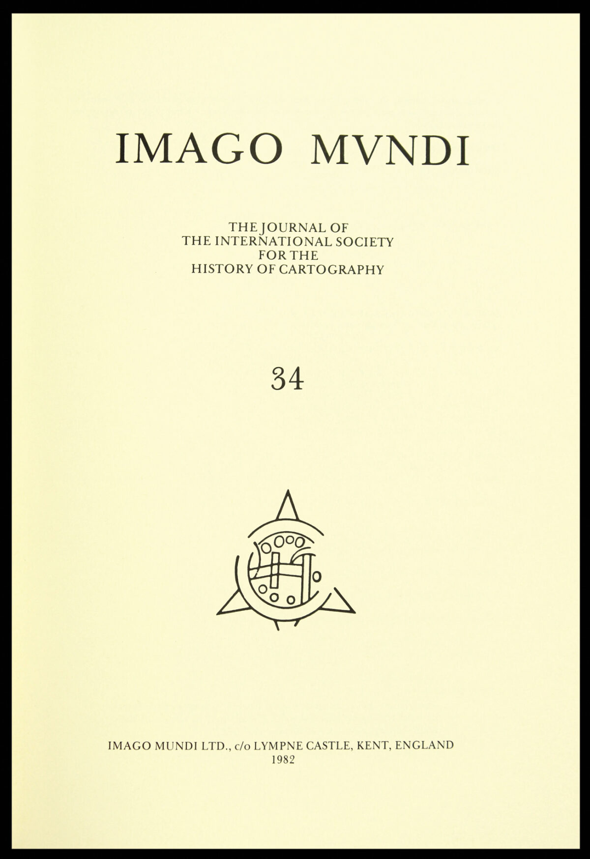 The Journal of the International Society for the History of Cartography Imago Mundi No. 34