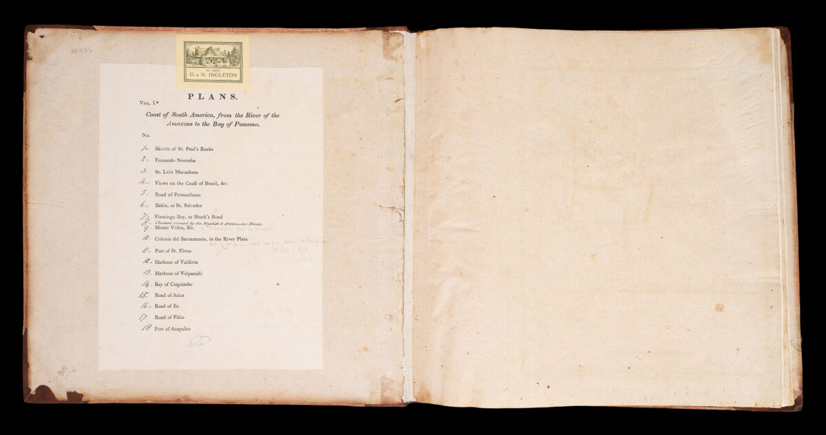 HURD, Thomas Hannaford Plans. Coast of South America, from the River of the Amazons to the Bay of Panama.
