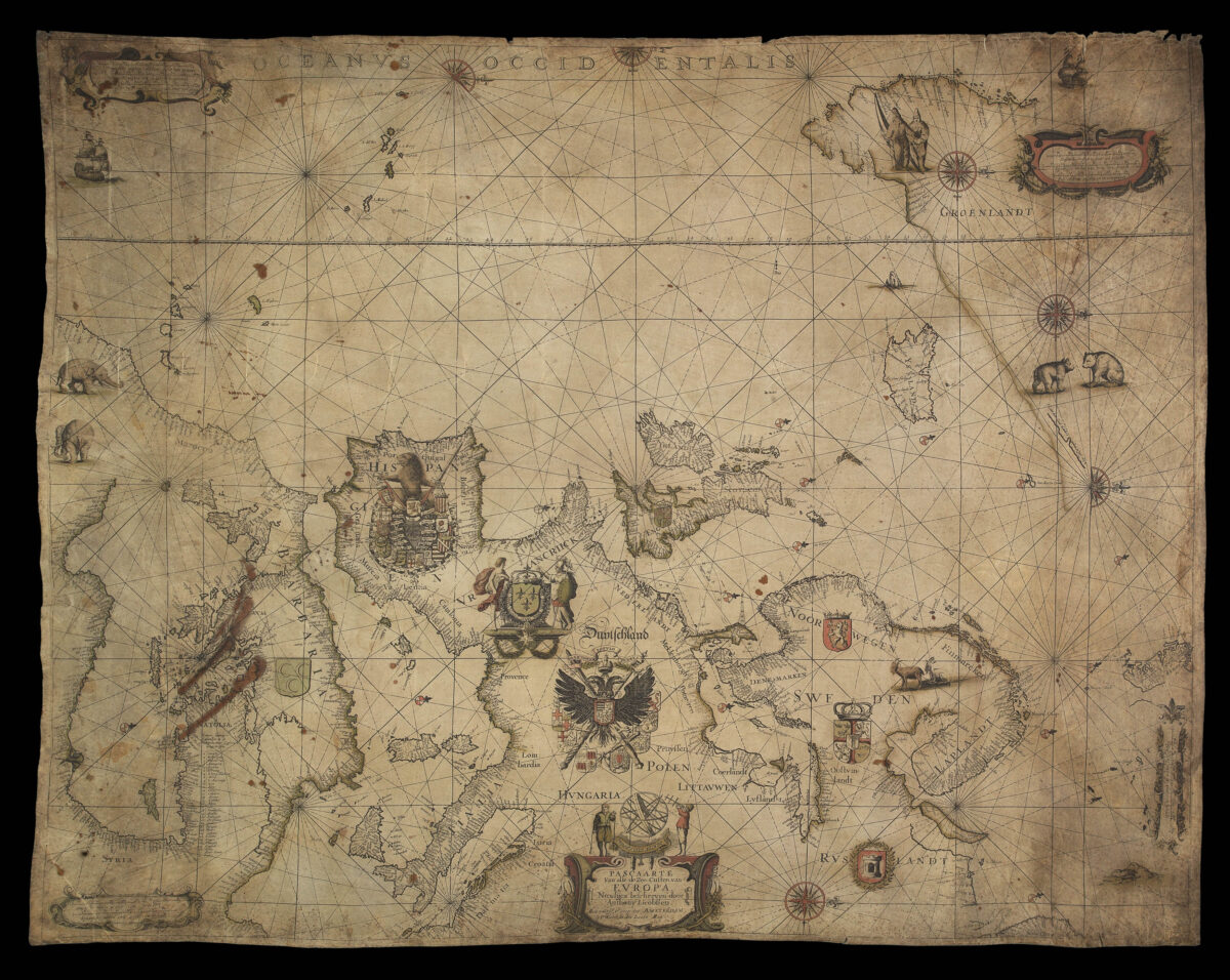 JACOBSZ, Anthonie Pascaarte van alle de Zee-custen van Europa.