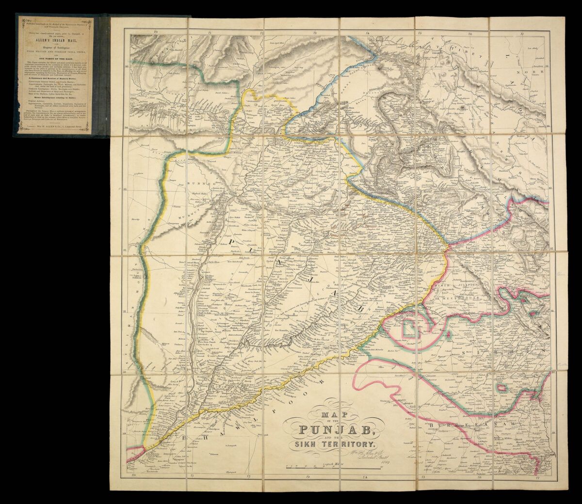 ALLEN, William Map of the Punjab and the Sikh Territory.