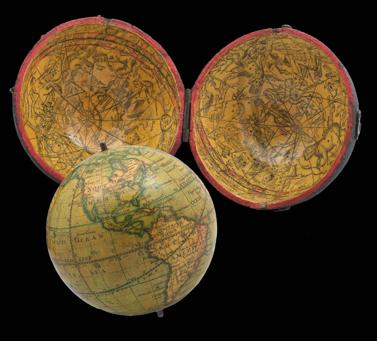 LANE, [Thomas after ADAMS, Dudley and FERGUSON, James] Lane's Improved Pocket Globe [and Lane's Celestial Globe].