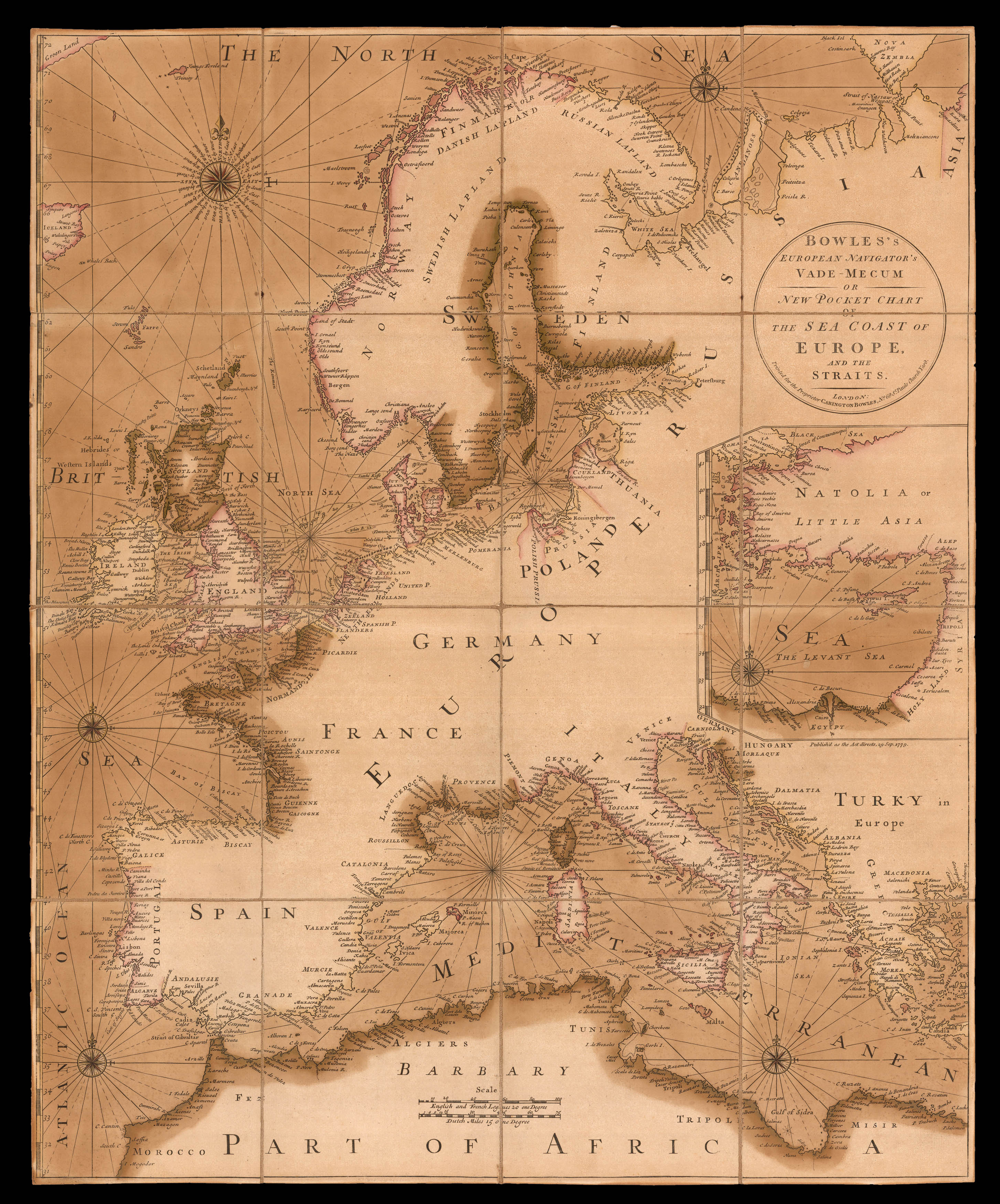 [LEA, Philip and Robert, MORDEN] Bowles's European Navigator Vade-Mecum