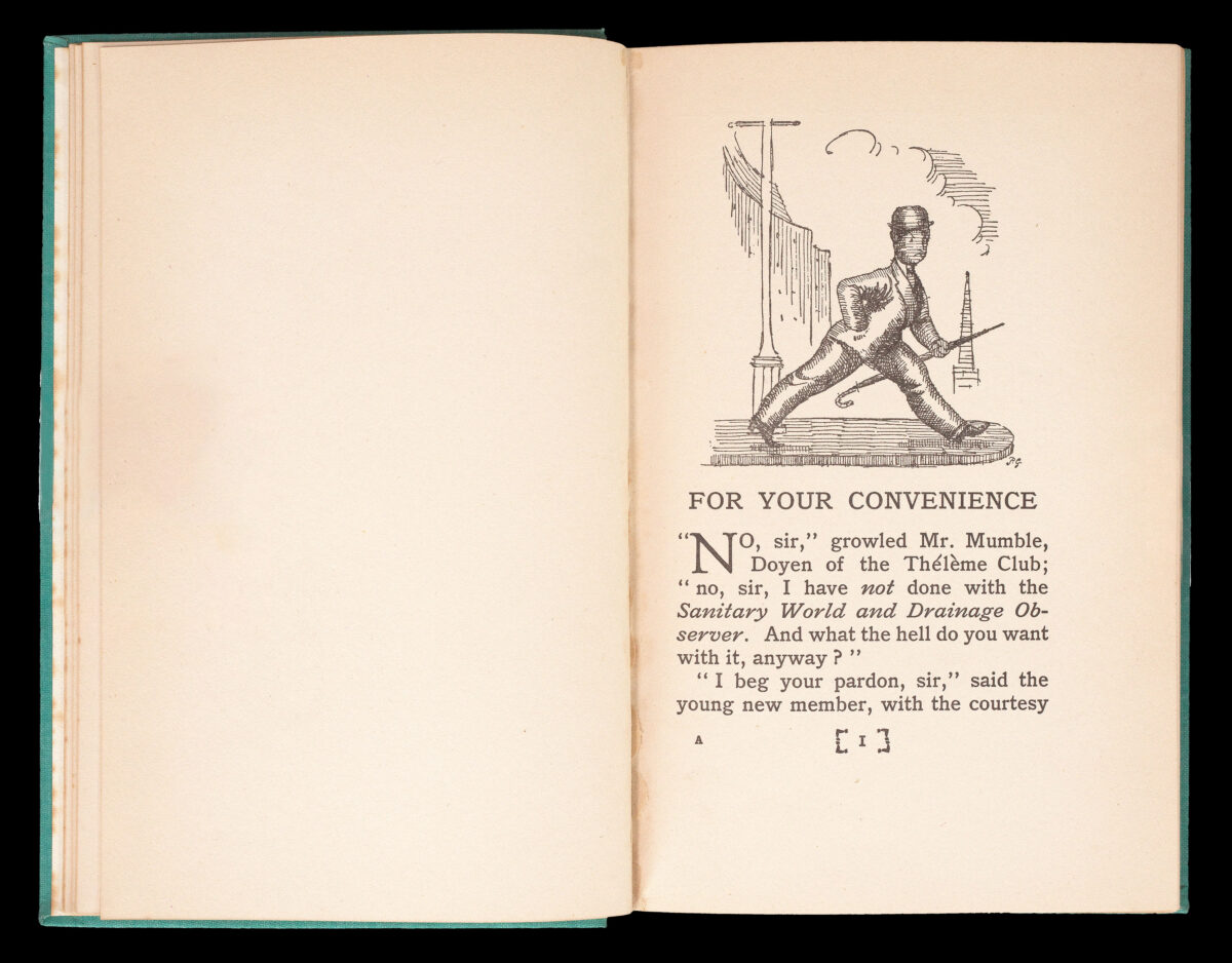 PRY, Paul [pseud. of Thomas BURKE] with illustrations by Philip GOUGH For Your Convenience