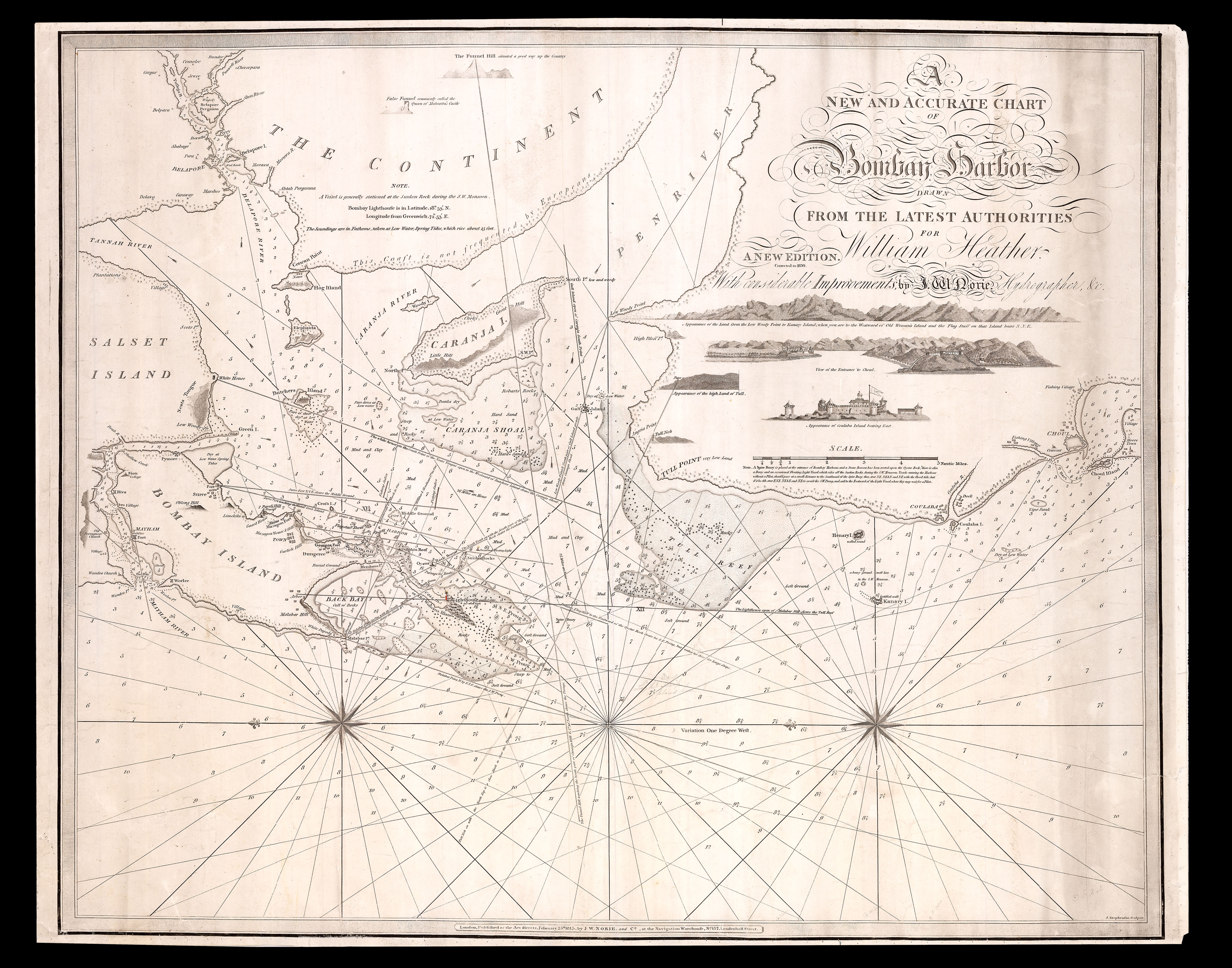 HEATHER, William A New and Accurate Chart of Bombay Harbor