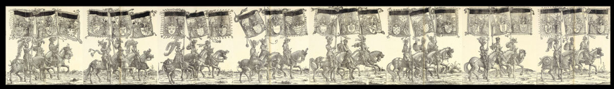 DURER, Albrecht, BURGKMAIER, Hans & TREITZSAURWEIN, Marx. Kaiser Maximilians I. Triumph. Le Triomphe de l'Empereur Maximilien I... d'Après les Desseins de Hans Burgmair. [Together with:] Ehrenpforte. Arc Triomphal de l'Empereur Maximilien I... d'Après les Dessins d'Albert Durer.