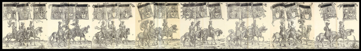 DURER, Albrecht, BURGKMAIER, Hans & TREITZSAURWEIN, Marx. Kaiser Maximilians I. Triumph. Le Triomphe de l'Empereur Maximilien I... d'Après les Desseins de Hans Burgmair. [Together with:] Ehrenpforte. Arc Triomphal de l'Empereur Maximilien I... d'Après les Dessins d'Albert Durer.