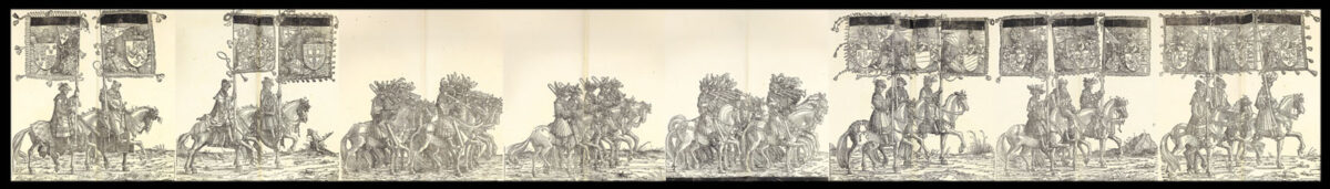 DURER, Albrecht, BURGKMAIER, Hans & TREITZSAURWEIN, Marx. Kaiser Maximilians I. Triumph. Le Triomphe de l'Empereur Maximilien I... d'Après les Desseins de Hans Burgmair. [Together with:] Ehrenpforte. Arc Triomphal de l'Empereur Maximilien I... d'Après les Dessins d'Albert Durer.