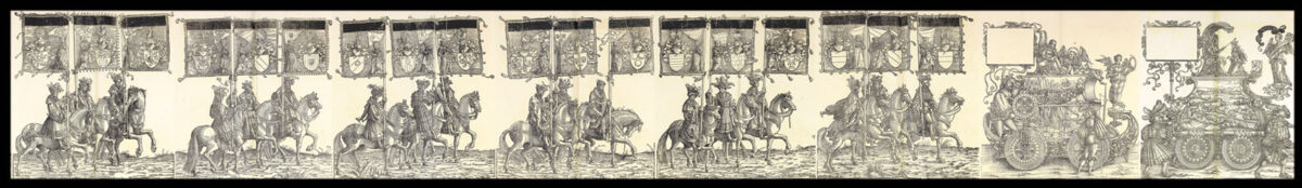 DURER, Albrecht, BURGKMAIER, Hans & TREITZSAURWEIN, Marx. Kaiser Maximilians I. Triumph. Le Triomphe de l'Empereur Maximilien I... d'Après les Desseins de Hans Burgmair. [Together with:] Ehrenpforte. Arc Triomphal de l'Empereur Maximilien I... d'Après les Dessins d'Albert Durer.