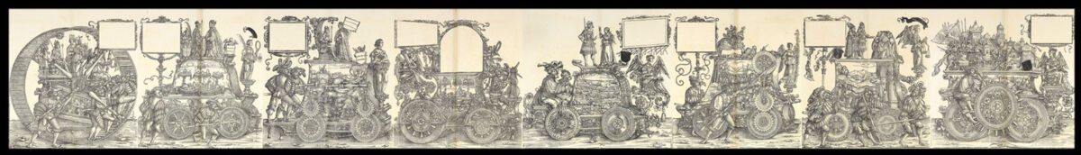 DURER, Albrecht, BURGKMAIER, Hans & TREITZSAURWEIN, Marx. Kaiser Maximilians I. Triumph. Le Triomphe de l'Empereur Maximilien I... d'Après les Desseins de Hans Burgmair. [Together with:] Ehrenpforte. Arc Triomphal de l'Empereur Maximilien I... d'Après les Dessins d'Albert Durer.