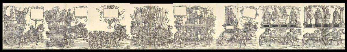 DURER, Albrecht, BURGKMAIER, Hans & TREITZSAURWEIN, Marx. Kaiser Maximilians I. Triumph. Le Triomphe de l'Empereur Maximilien I... d'Après les Desseins de Hans Burgmair. [Together with:] Ehrenpforte. Arc Triomphal de l'Empereur Maximilien I... d'Après les Dessins d'Albert Durer.