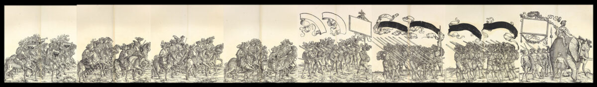 DURER, Albrecht, BURGKMAIER, Hans & TREITZSAURWEIN, Marx. Kaiser Maximilians I. Triumph. Le Triomphe de l'Empereur Maximilien I... d'Après les Desseins de Hans Burgmair. [Together with:] Ehrenpforte. Arc Triomphal de l'Empereur Maximilien I... d'Après les Dessins d'Albert Durer.