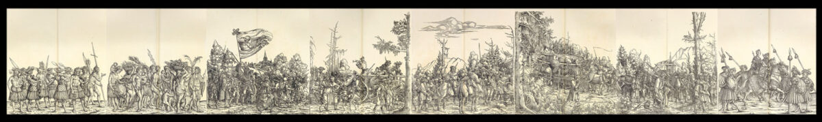 DURER, Albrecht, BURGKMAIER, Hans & TREITZSAURWEIN, Marx. Kaiser Maximilians I. Triumph. Le Triomphe de l'Empereur Maximilien I... d'Après les Desseins de Hans Burgmair. [Together with:] Ehrenpforte. Arc Triomphal de l'Empereur Maximilien I... d'Après les Dessins d'Albert Durer.