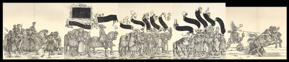 DURER, Albrecht, BURGKMAIER, Hans & TREITZSAURWEIN, Marx. Kaiser Maximilians I. Triumph. Le Triomphe de l'Empereur Maximilien I... d'Après les Desseins de Hans Burgmair. [Together with:] Ehrenpforte. Arc Triomphal de l'Empereur Maximilien I... d'Après les Dessins d'Albert Durer.