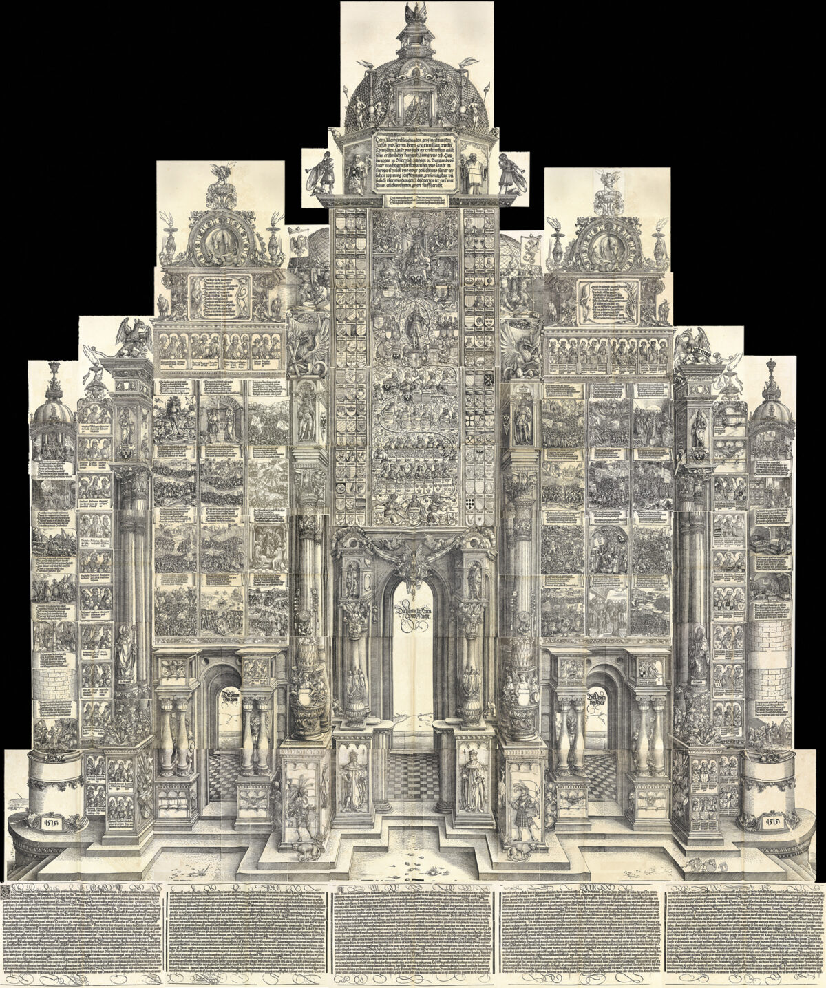 DURER, Albrecht, BURGKMAIER, Hans & TREITZSAURWEIN, Marx. Kaiser Maximilians I. Triumph. Le Triomphe de l'Empereur Maximilien I... d'Après les Desseins de Hans Burgmair. [Together with:] Ehrenpforte. Arc Triomphal de l'Empereur Maximilien I... d'Après les Dessins d'Albert Durer.