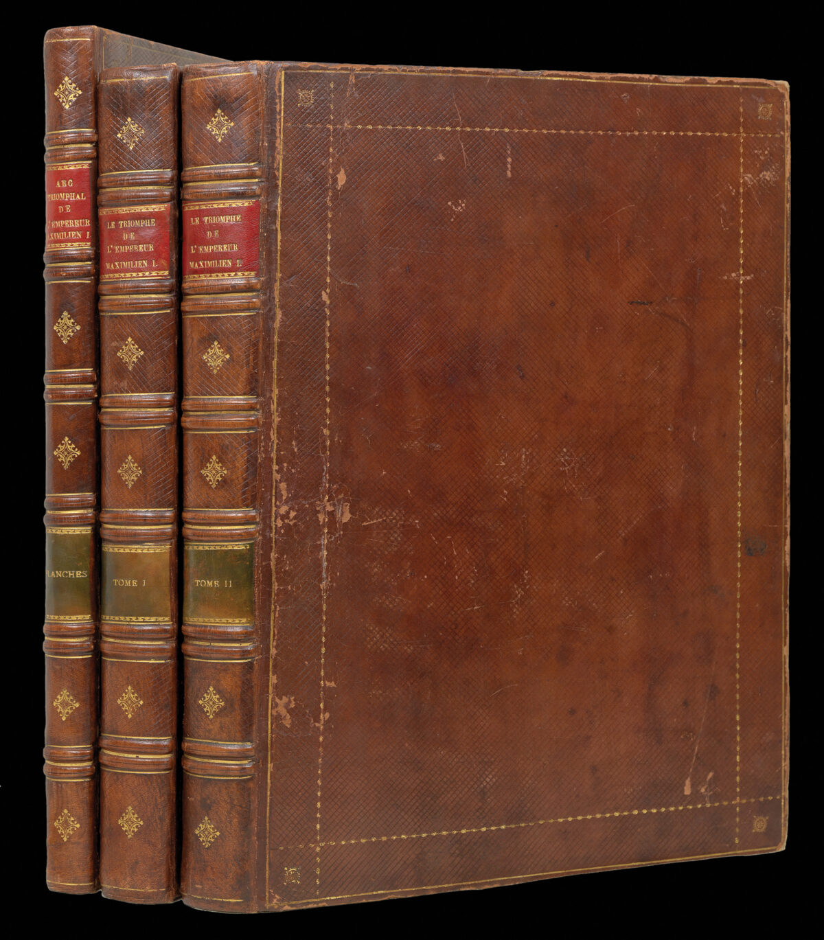 DURER, Albrecht, BURGKMAIER, Hans & TREITZSAURWEIN, Marx. Kaiser Maximilians I. Triumph. Le Triomphe de l'Empereur Maximilien I... d'Après les Desseins de Hans Burgmair. [Together with:] Ehrenpforte. Arc Triomphal de l'Empereur Maximilien I... d'Après les Dessins d'Albert Durer.