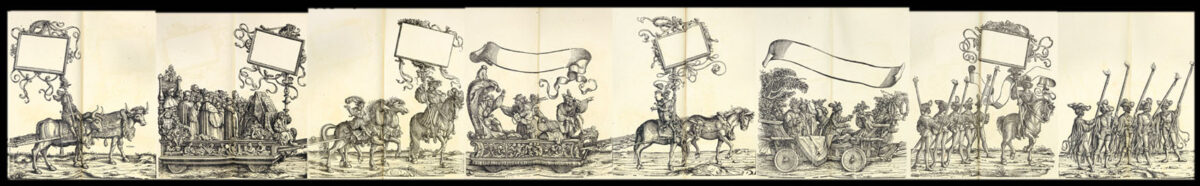 DURER, Albrecht, BURGKMAIER, Hans & TREITZSAURWEIN, Marx. Kaiser Maximilians I. Triumph. Le Triomphe de l'Empereur Maximilien I... d'Après les Desseins de Hans Burgmair. [Together with:] Ehrenpforte. Arc Triomphal de l'Empereur Maximilien I... d'Après les Dessins d'Albert Durer.