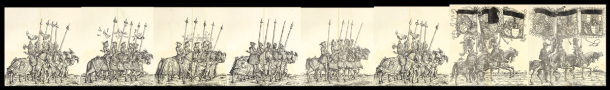 DURER, Albrecht, BURGKMAIER, Hans & TREITZSAURWEIN, Marx. Kaiser Maximilians I. Triumph. Le Triomphe de l'Empereur Maximilien I... d'Après les Desseins de Hans Burgmair. [Together with:] Ehrenpforte. Arc Triomphal de l'Empereur Maximilien I... d'Après les Dessins d'Albert Durer.
