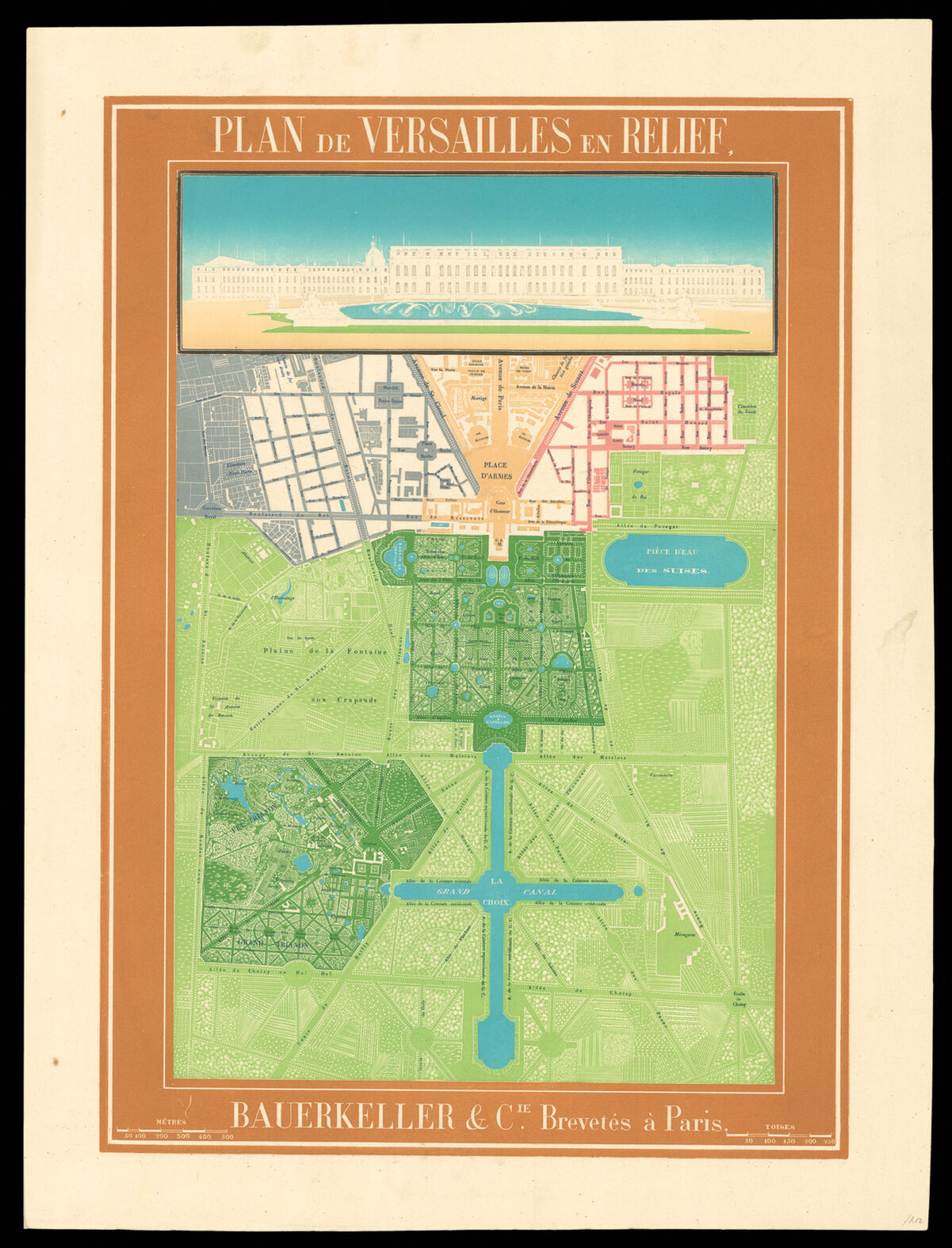 BAUERKELLER, George Plan de Versailles en Relief.