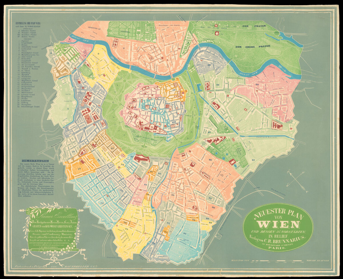 BAUERKELLER, George Neuester Plan von Wien