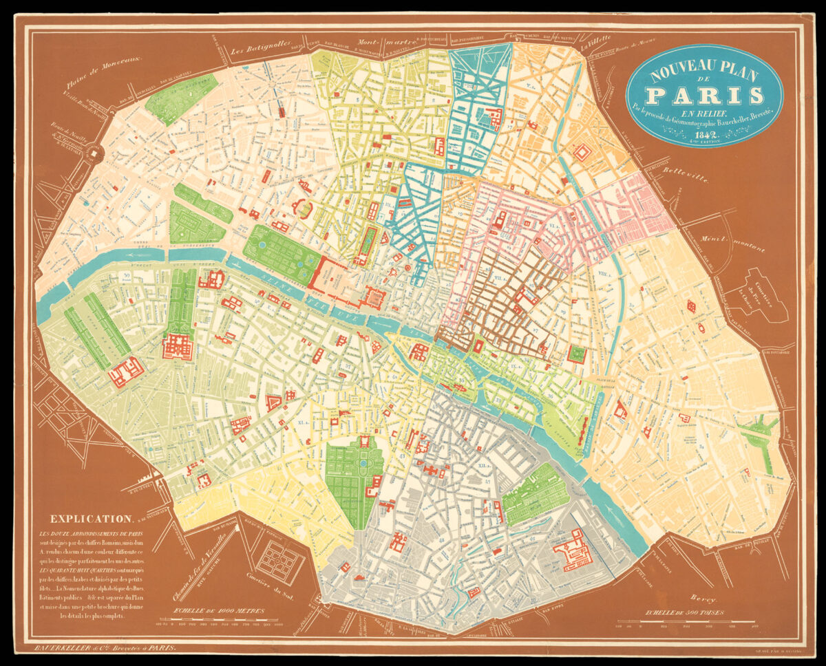 BAUERKELLER, George Nouveau Plan de Paris en Relief.