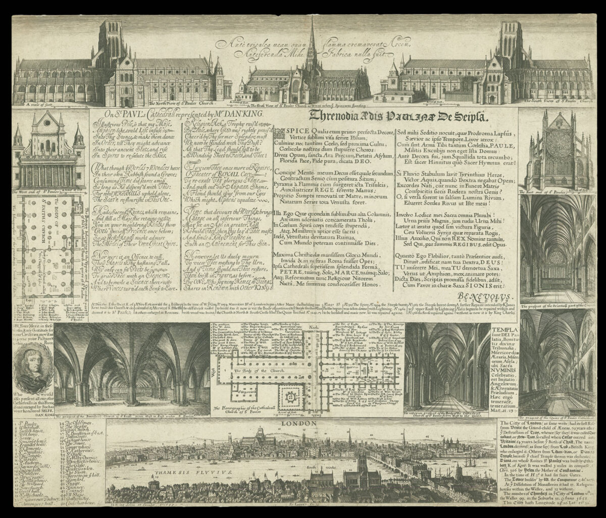 KING, Dan[iel], D[avid] LOGGAN, and [Edward Benlowes] On St. Paul's Cathedral represented by Mr Dan. King.