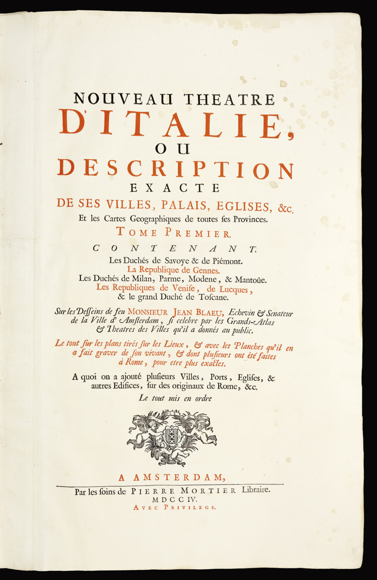 BLAEU, Johannes Nouveau theatre d'Italie.