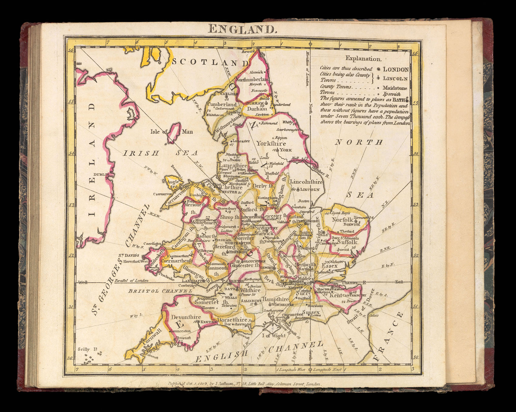 LUFFMAN, John A New Pocket Atlas and Geography of England and Wales,