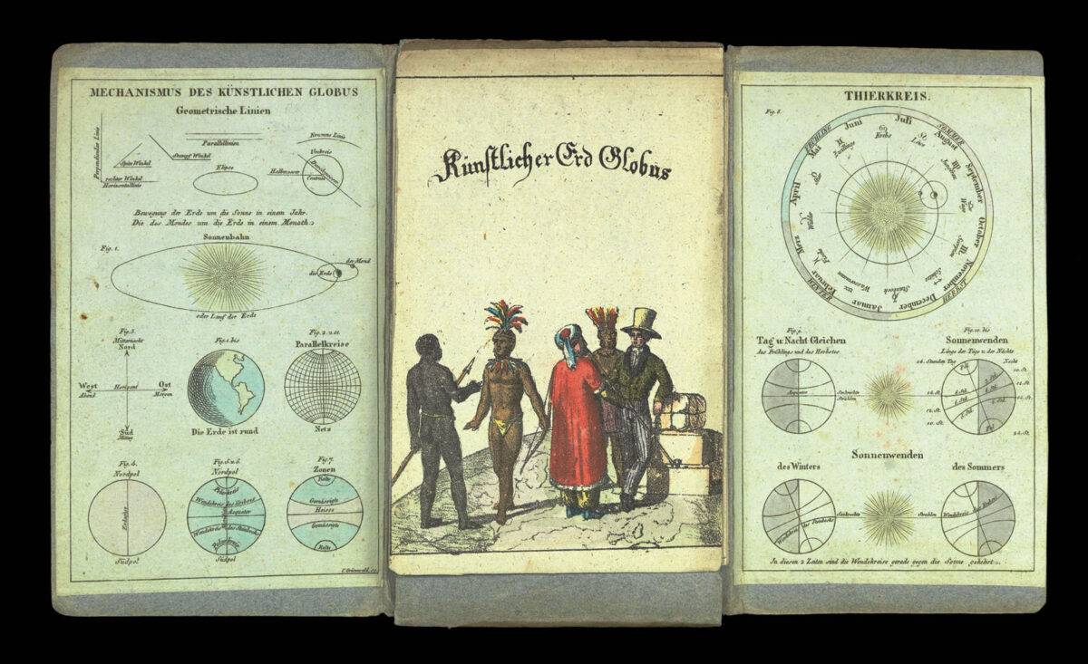 BAUER, Carl Johann Sigmund Künstliche ERDKUGEL zur Verbreitung gemein nütziger Kentnisse über die Eintheilung u: Gestalt der Länder u: Meere unsers Wohnplatzes.