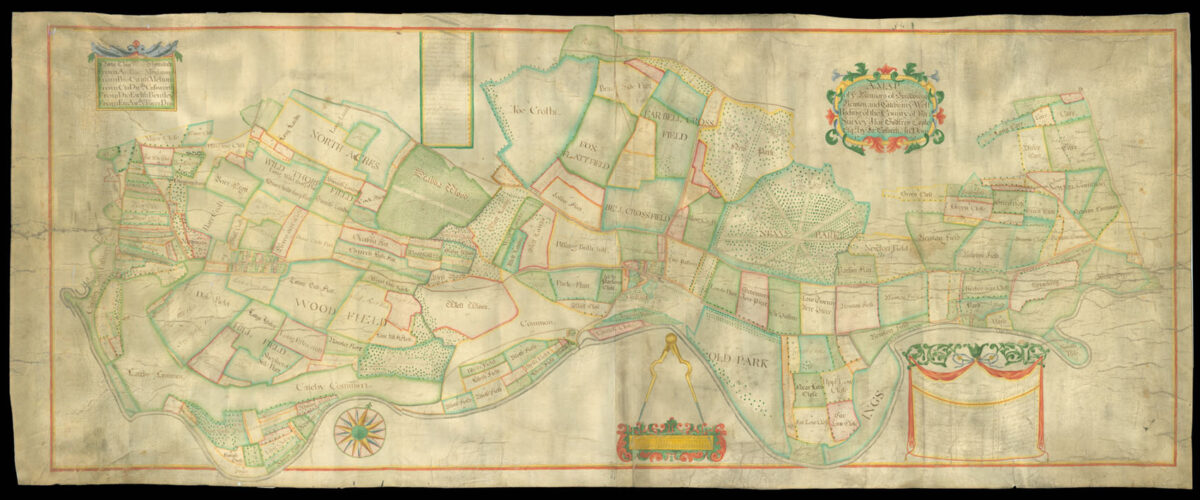 COLBECK, Jo[seph] A Map of ye Mannors of Sprodbrong Newton and Cateby in ye West Riding of the County of York