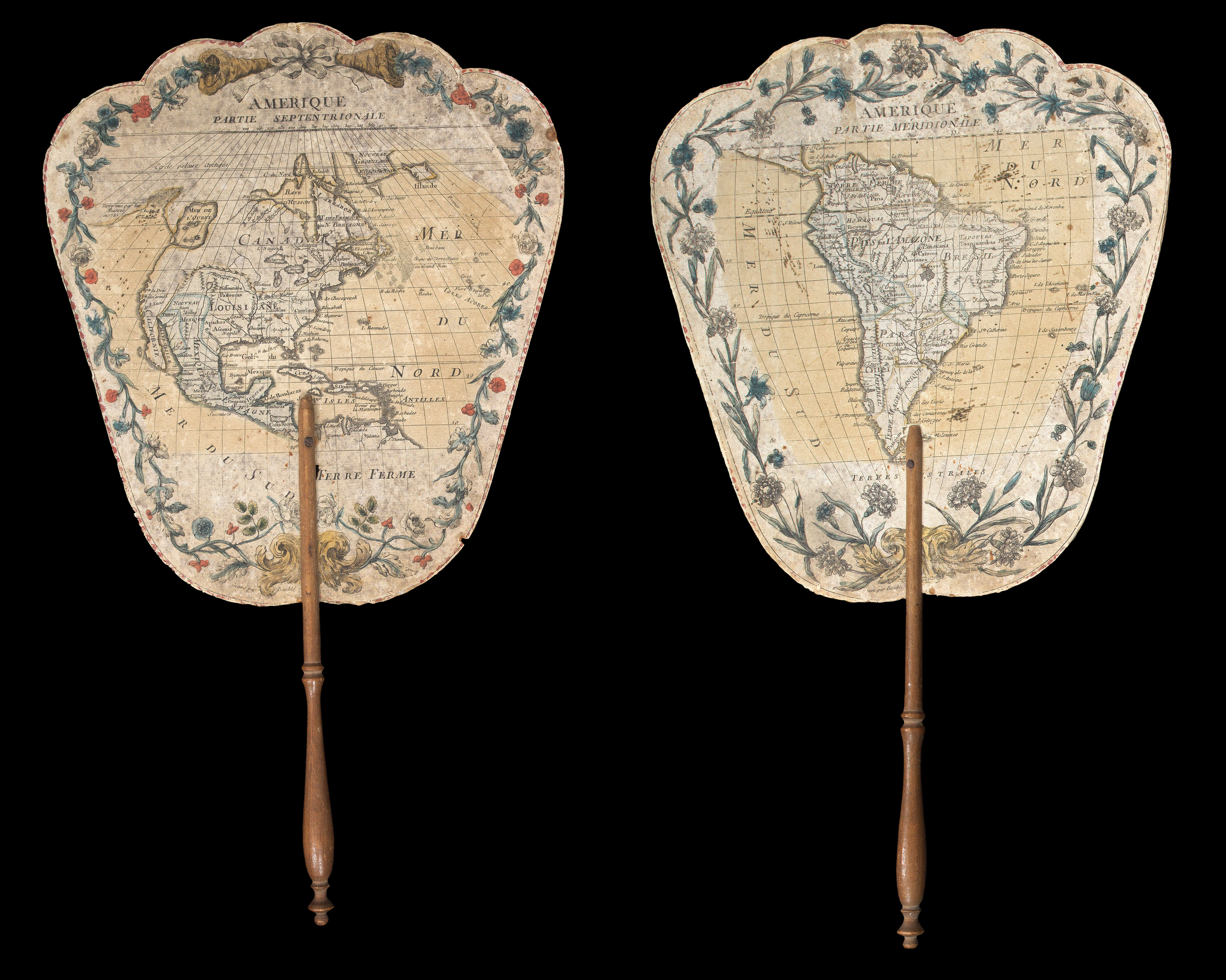 [after ROBERT DE VAUGONDY, Gilles and Didier] Amerique partie Septrenionale [and] Amerique partie Meridionale.