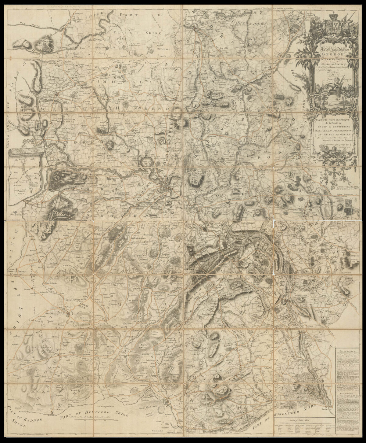 ROCQUE, John To His Highness George Prince of Wales etc. This Actual Survey of the County of Salop