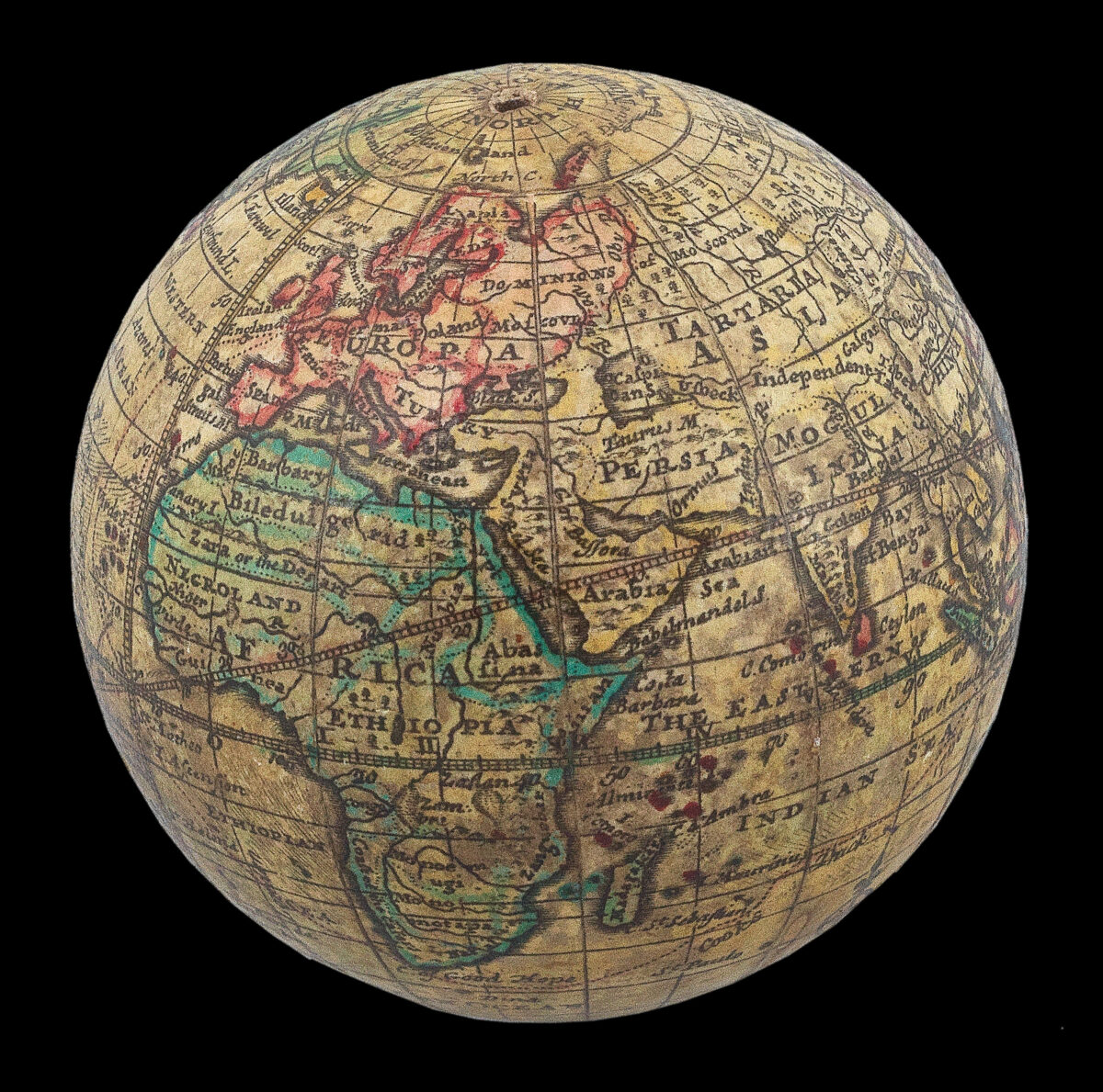 [ANONYMOUS after MOLL, Herman]. A Correct Globe with the new Discoveries. [and] A Correct Globe with ye New Constelations of Dr. Halley &c.