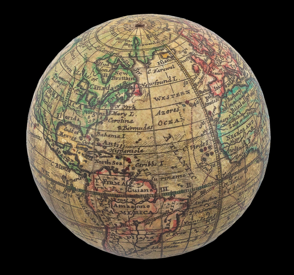 [ANONYMOUS after MOLL, Herman]. A Correct Globe with the new Discoveries. [and] A Correct Globe with ye New Constelations of Dr. Halley &c.