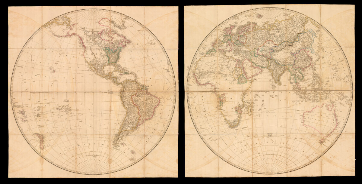 [ARROWSMITH, Aaron] [Map of the World on a Globular Projection