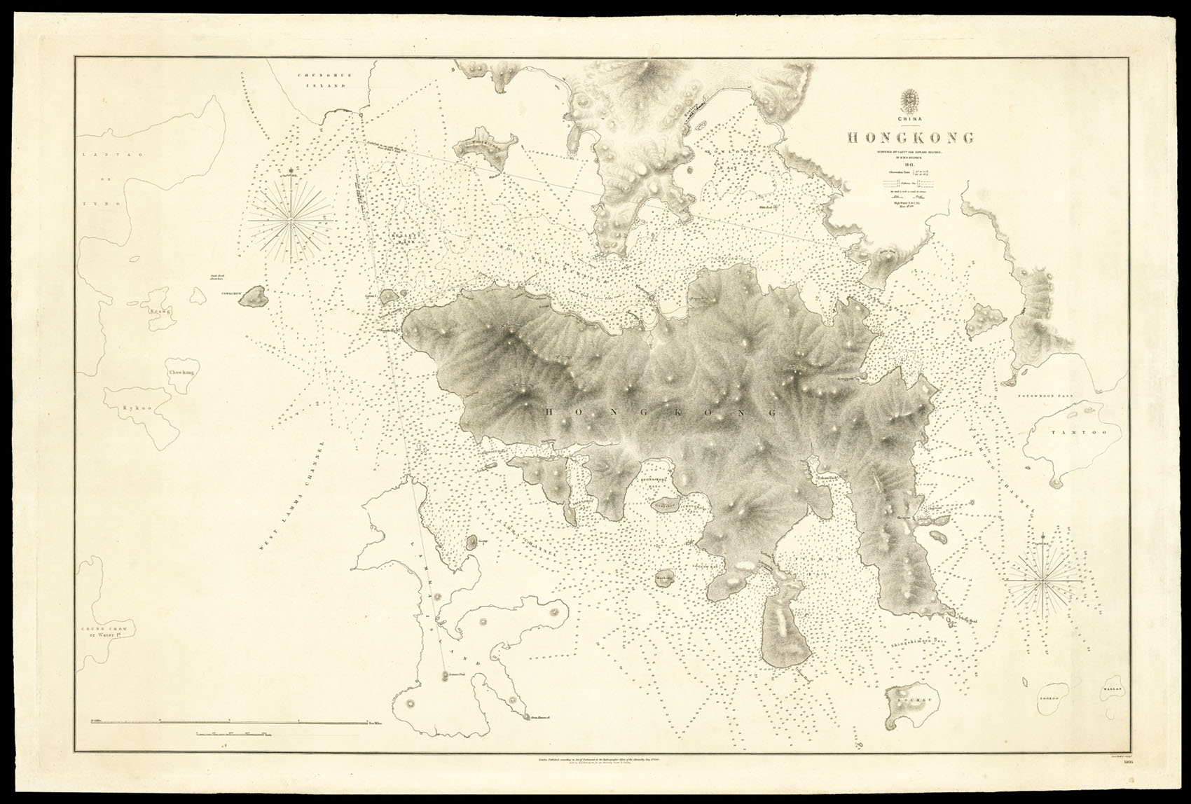 BELCHER, Captain Hong Kong surveyed by Capt. Sir Edward Belcher.