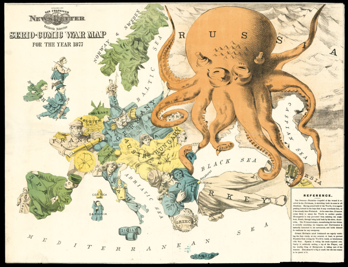 ROSE, F.W. Serio-Comic War Map for the Year 1877.