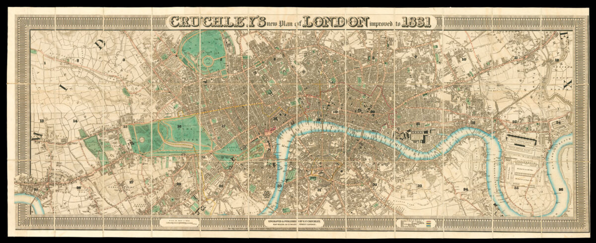 CRUCHLEY, [George Frederick] Cruchley's New Plan of London