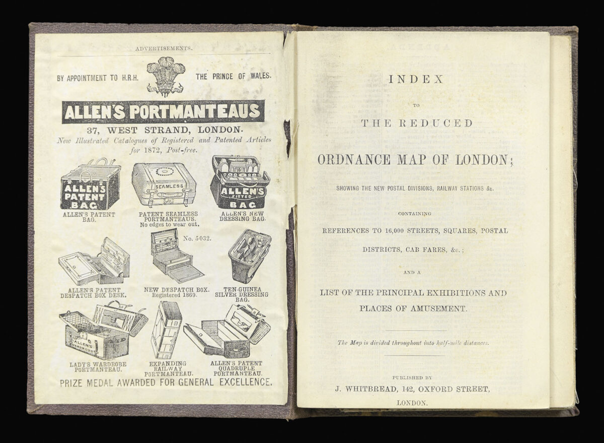 WHITBREAD, Josiah Reduced Ordnance Map of London.