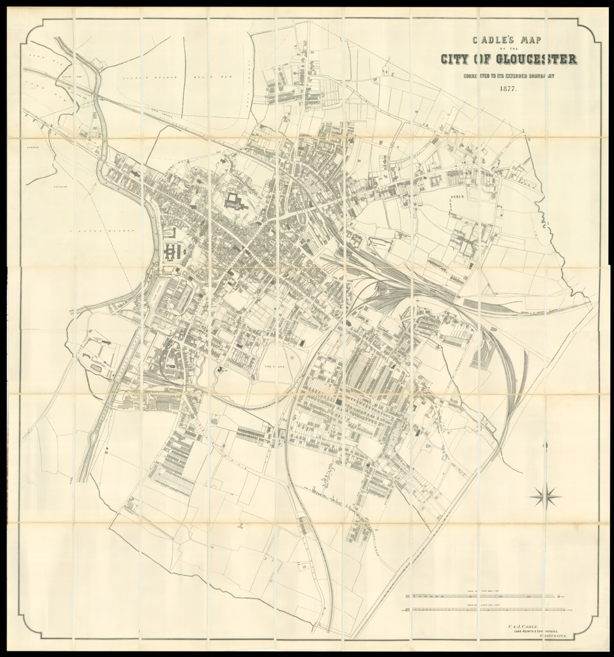 CADLE, C. and J. Cadle's Map of the City of Gloucester