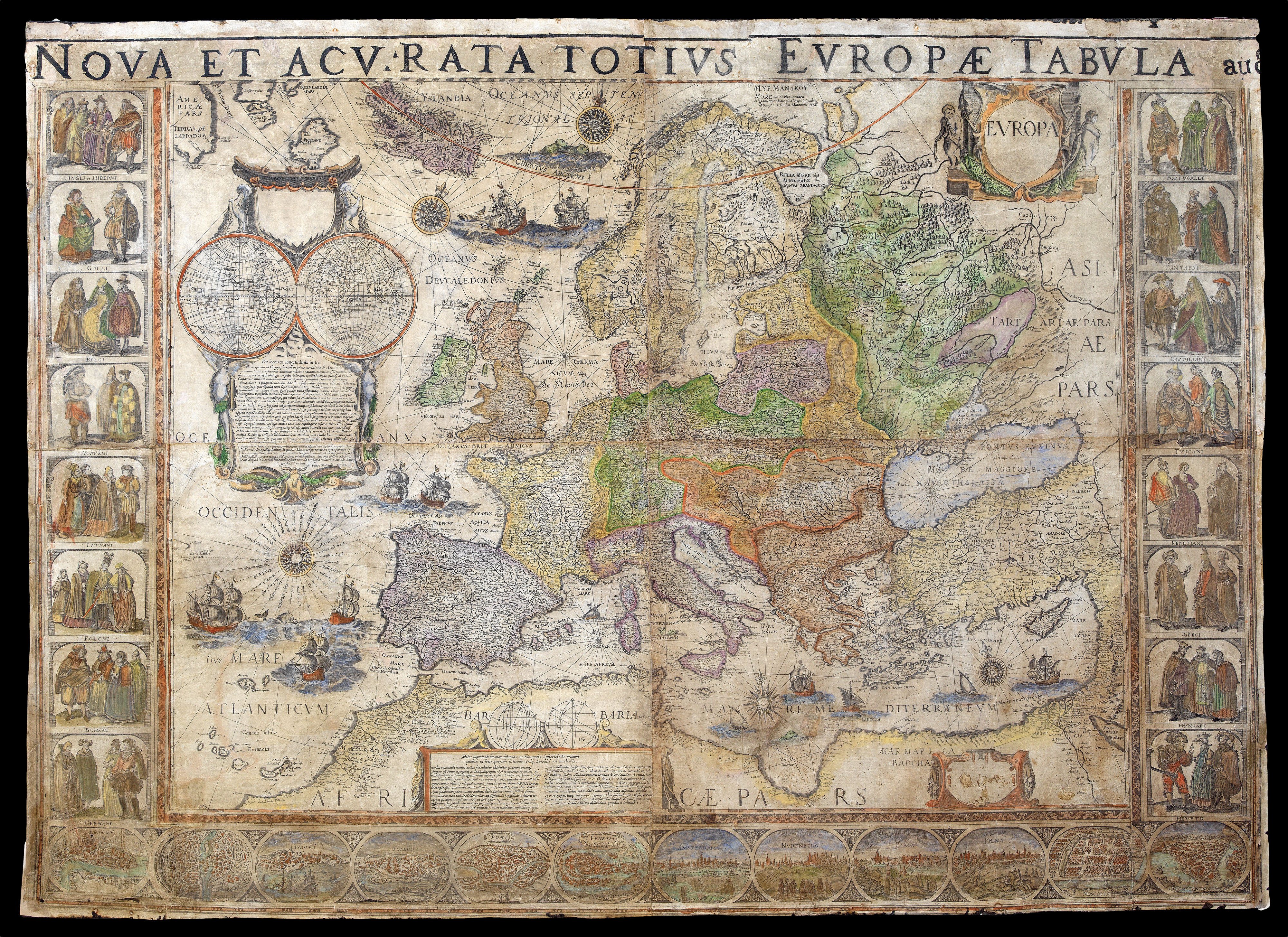 BLAEU, Willem [Set of the maps of the four continents].